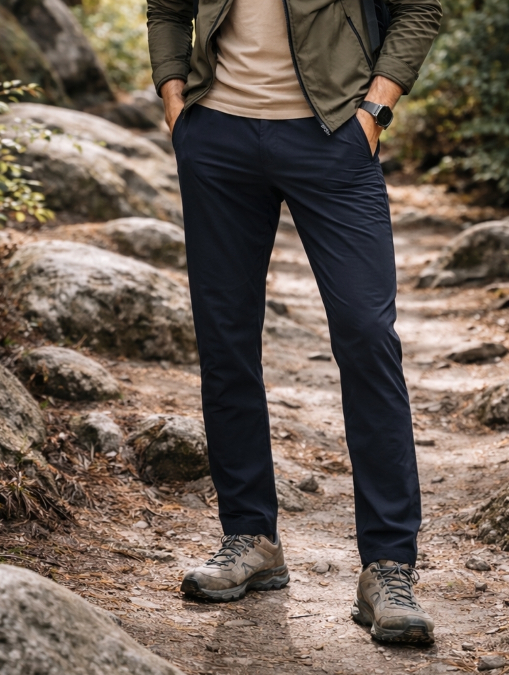 Helly Hansen Navy Blue Softshell Pants Men’s Outdoor Hiking Performance Gorpcore